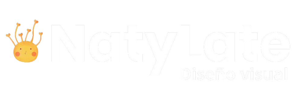logo blanco naty late diseñadora freelancer