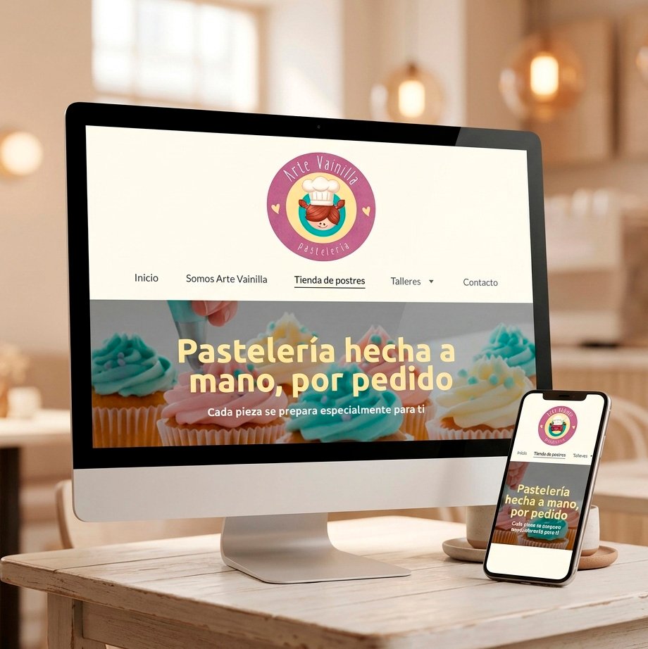 Diseñadora Web Arte Vainilla Pastelería Naty Late